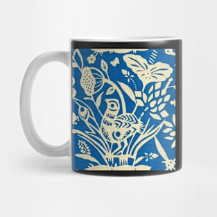 Papercut Garden (blue inv) Mug